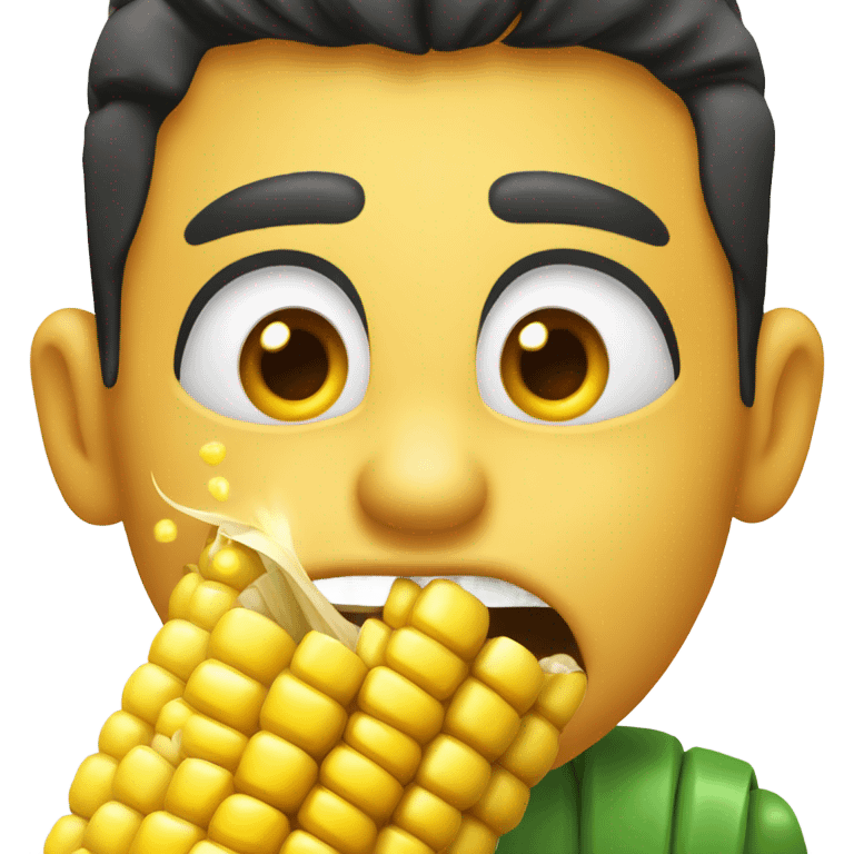 Licking corn emoji