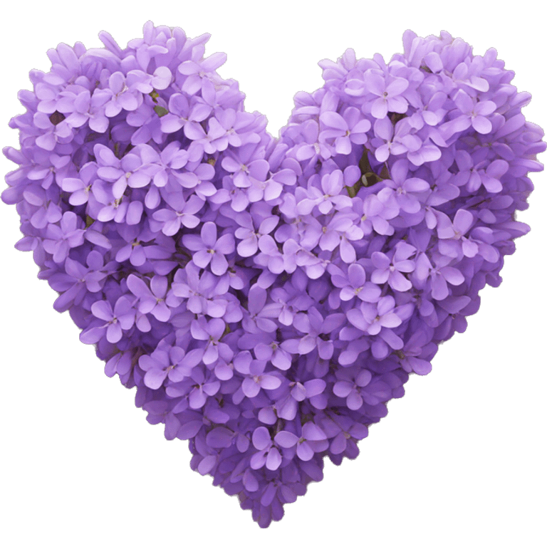 heart of lilac flowers emoji