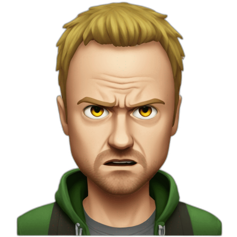 jesse pinkman angry realistic emoji