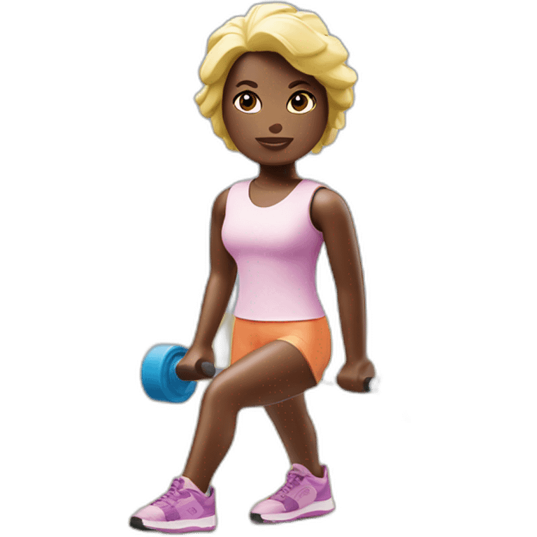 fitness girl playmobil emoji