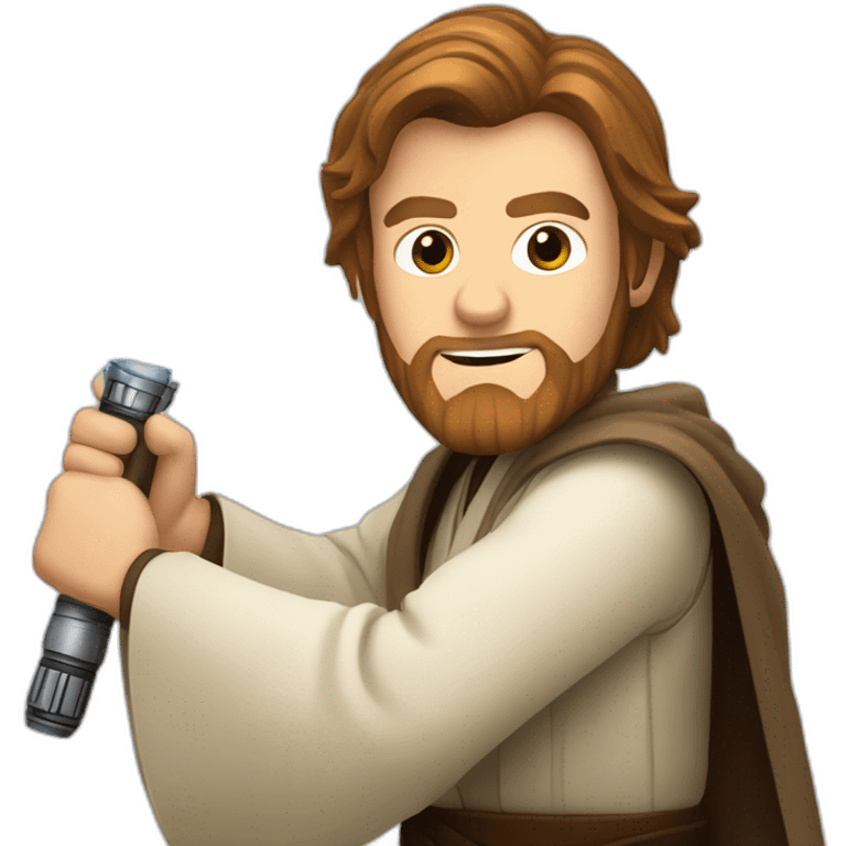 obiwan kenobi with a lightsaber emoji