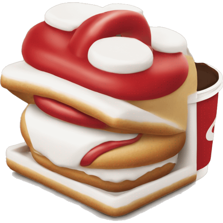 “Tim Hortons store with a red and white color scheme, featuring the classic Tim Hortons logo, a warm and welcoming design that represents a popular coffee and donut shop.” emoji