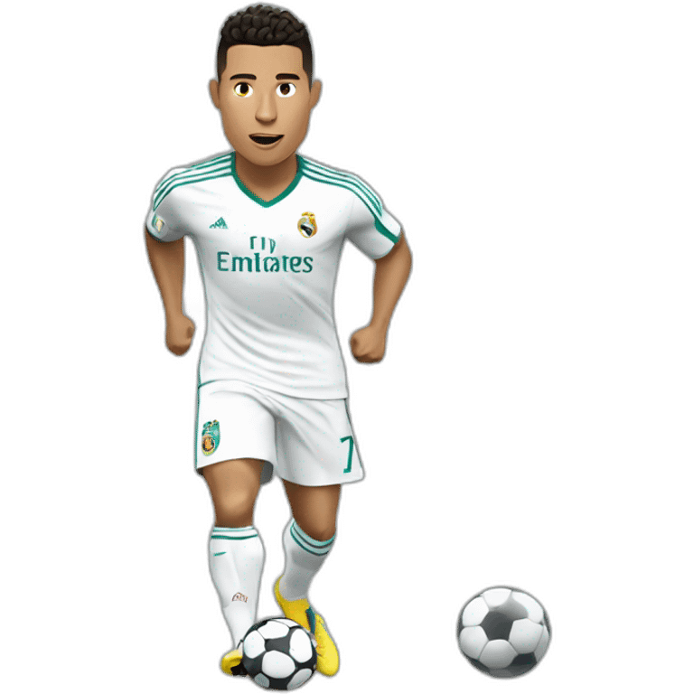 Ronaldo entrain de célébrer emoji