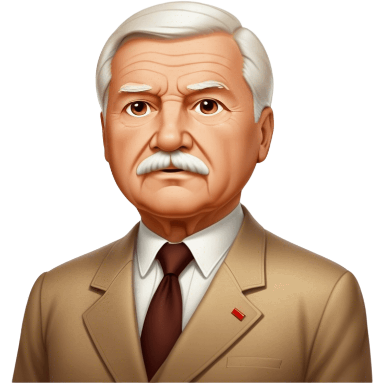 Cinematic Realistic Lech Wa≈Çƒôsa Pop Culture Emoji, depicted with a resolute, charismatic portrayal of the iconic leader rendered with lifelike detail and inspiring, dynamic lighting. emoji