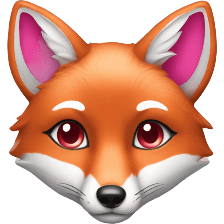 fox with pink hearts on her eyes emoji