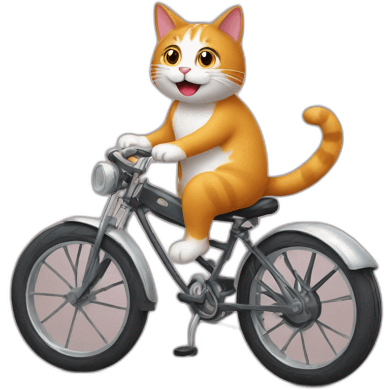 Cat on a bike emoji