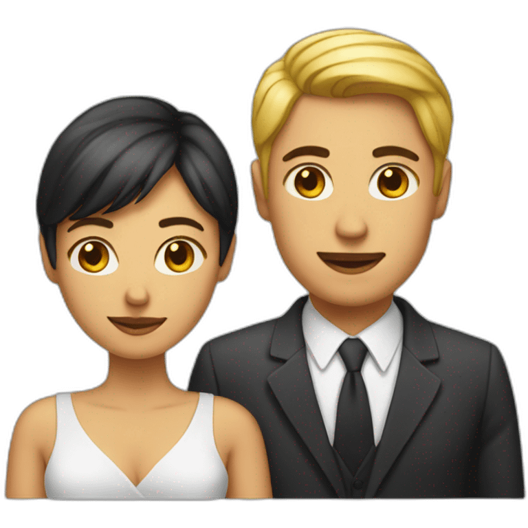 woman on a man emoji