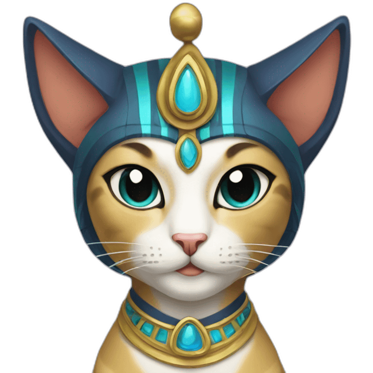 cat dressed as the goddess bastet emoji