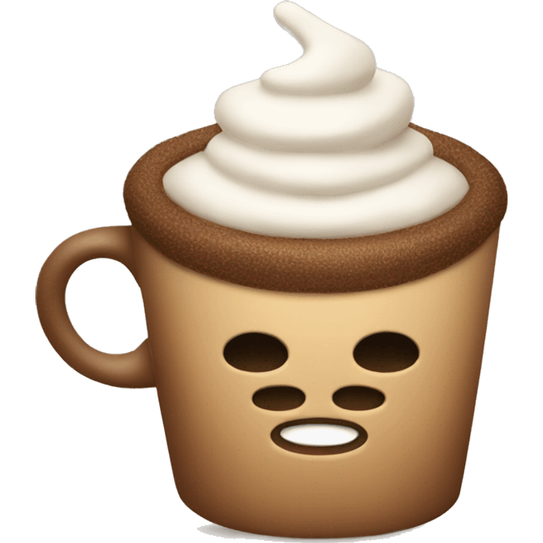 Coffee in a cozy Christmas cup emoji