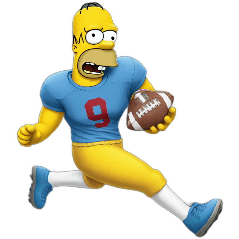 homer simpson playing football emoji