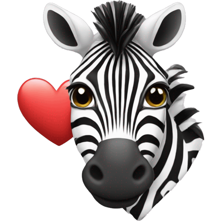 heart with zebra emoji