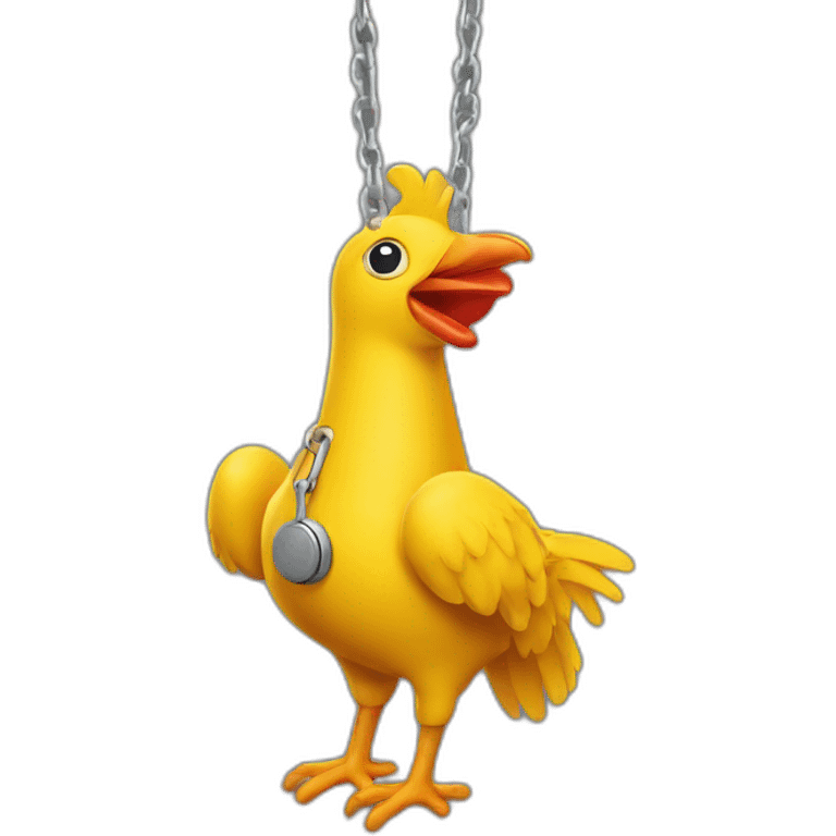 rubber chicken with a pulley in the middle emoji