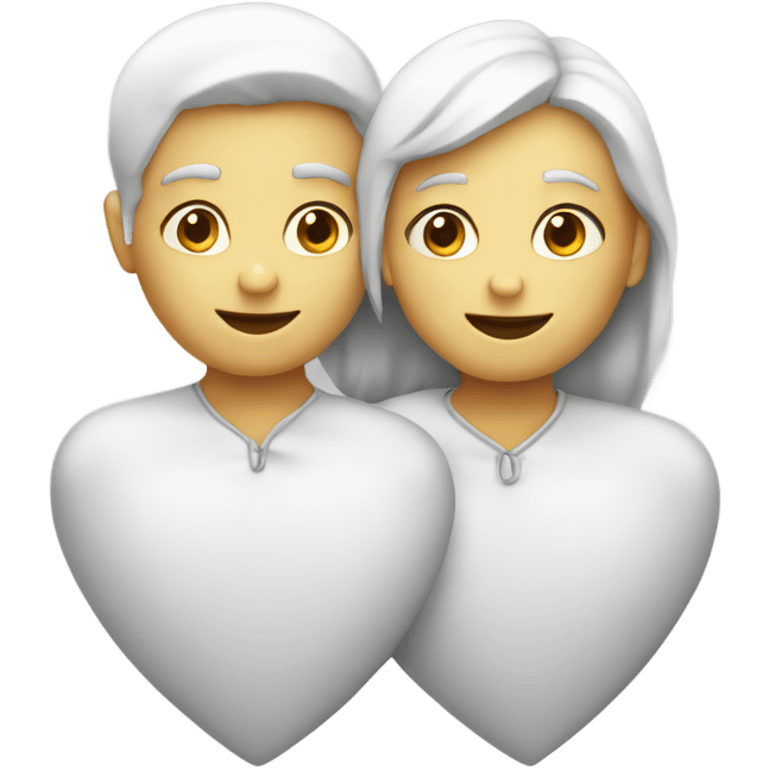 two heart white emoji