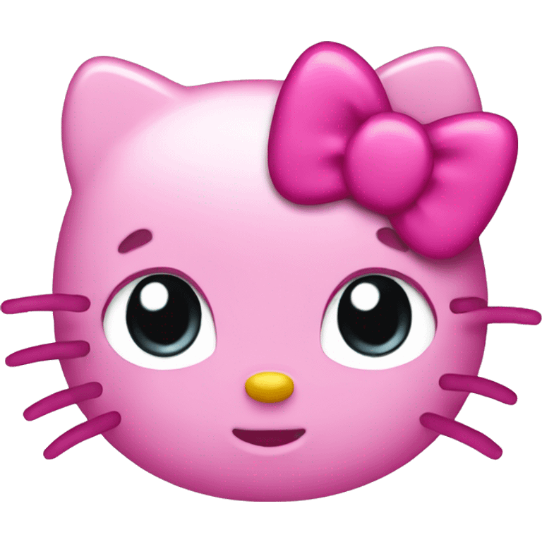 a pink hello kitty  emoji