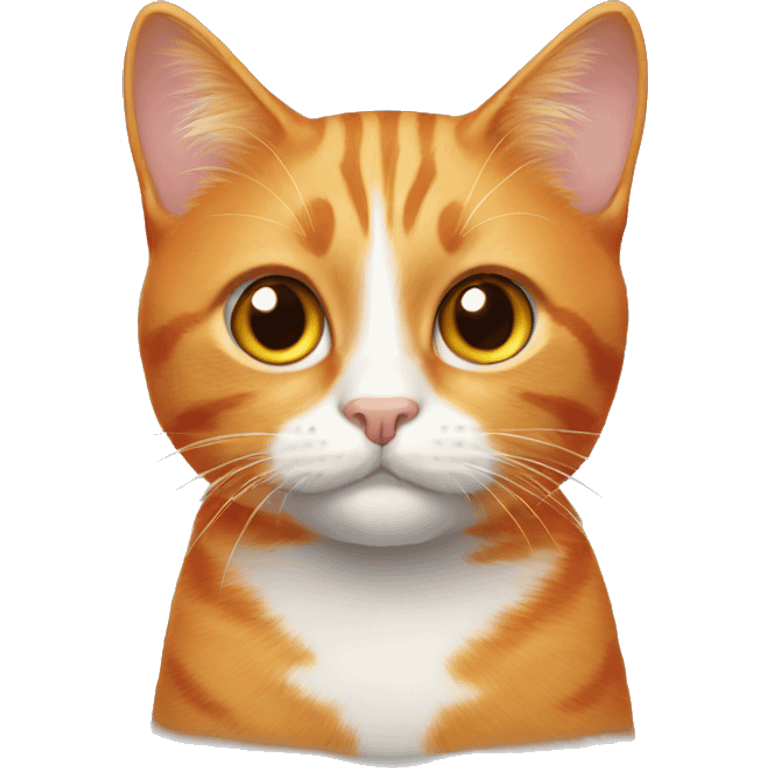 Orange cat with grey eyes emoji