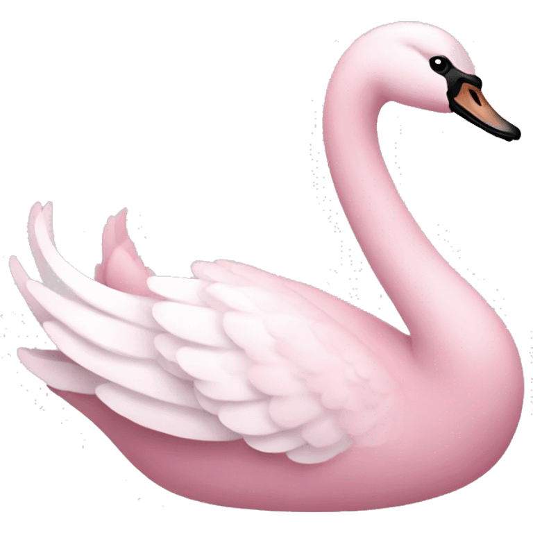 pastel pink swan emoji