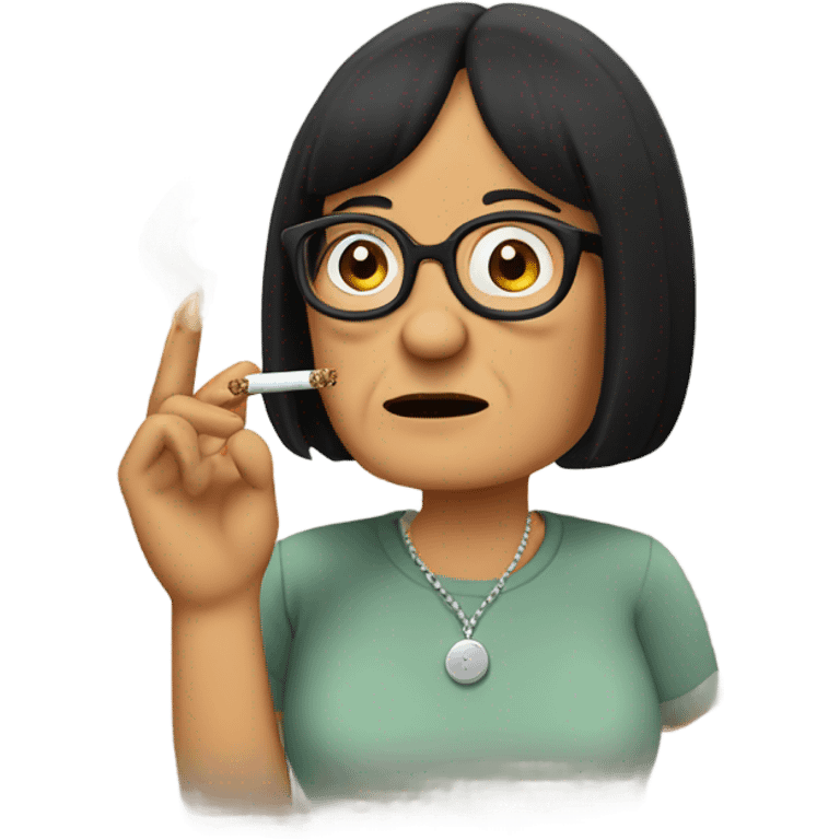 Linda belcher smoking a joint emoji