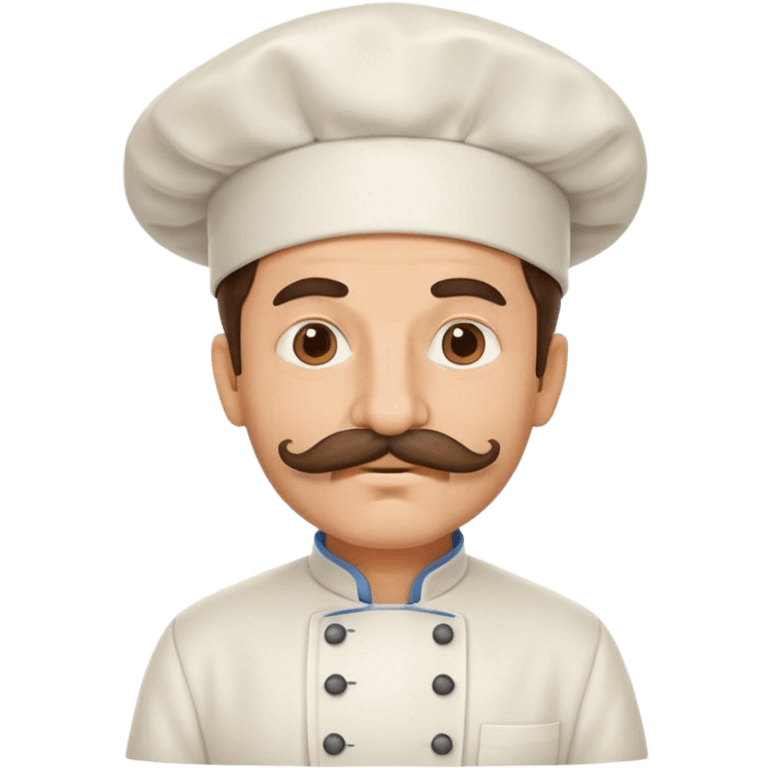 an italian big chef with mustache emoji