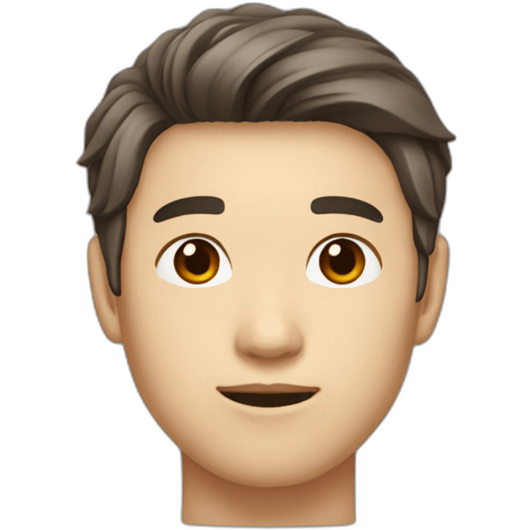 korean male brown hair techware emoji