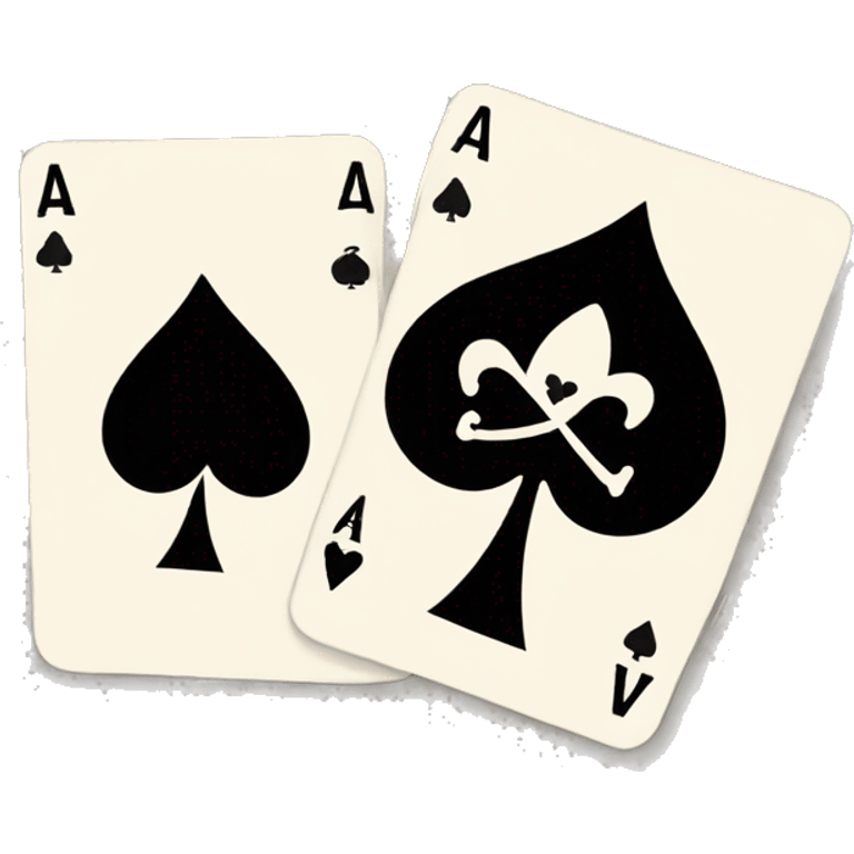 two aces: ace of spades and ace of clubs emoji