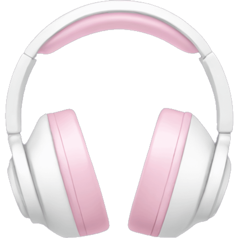 white headphones with light pink bows emoji