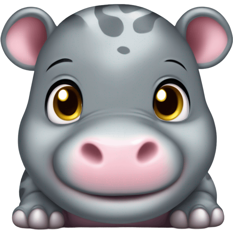 Baby girl hippo twins  emoji