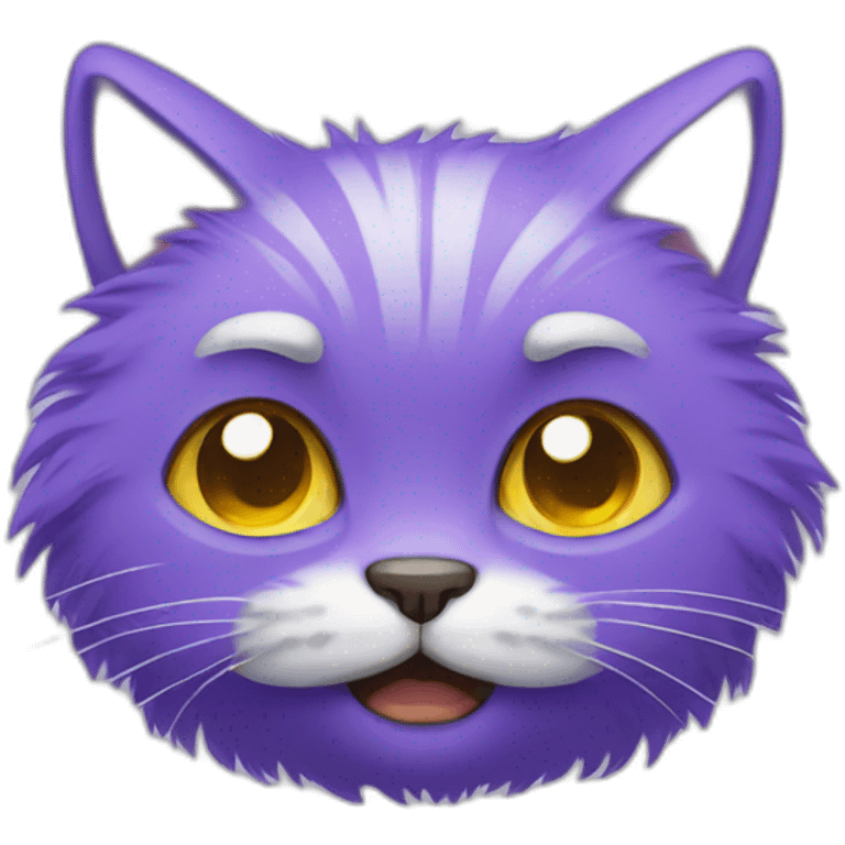 crying fluffy purple cat emoji