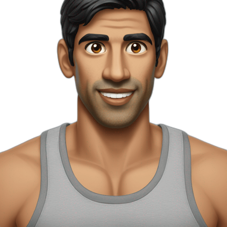 Rishi sunak with pride tank top on emoji