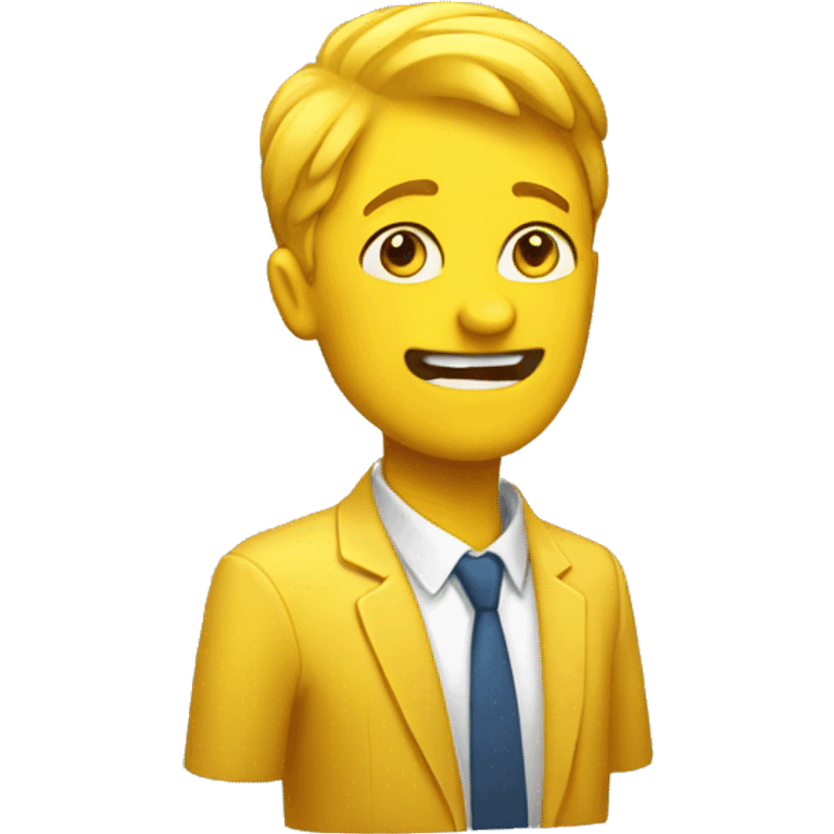 cautiously optimistic yellow head only emoji