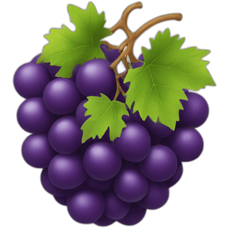 grape and vines sphere emoji