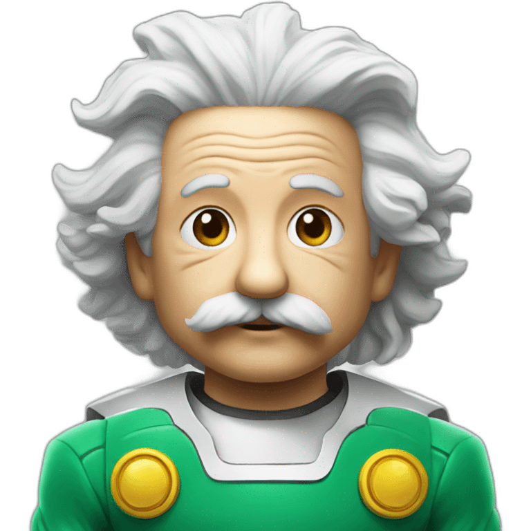 Albert Einstein as power ranger emoji