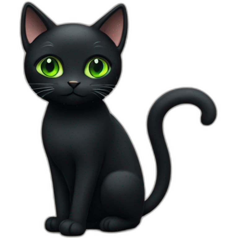 black cat with green eyes recommends ​ emoji