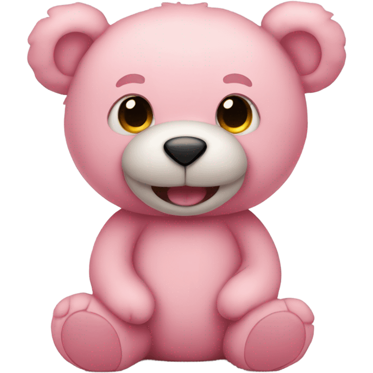 Pink teddy emoji