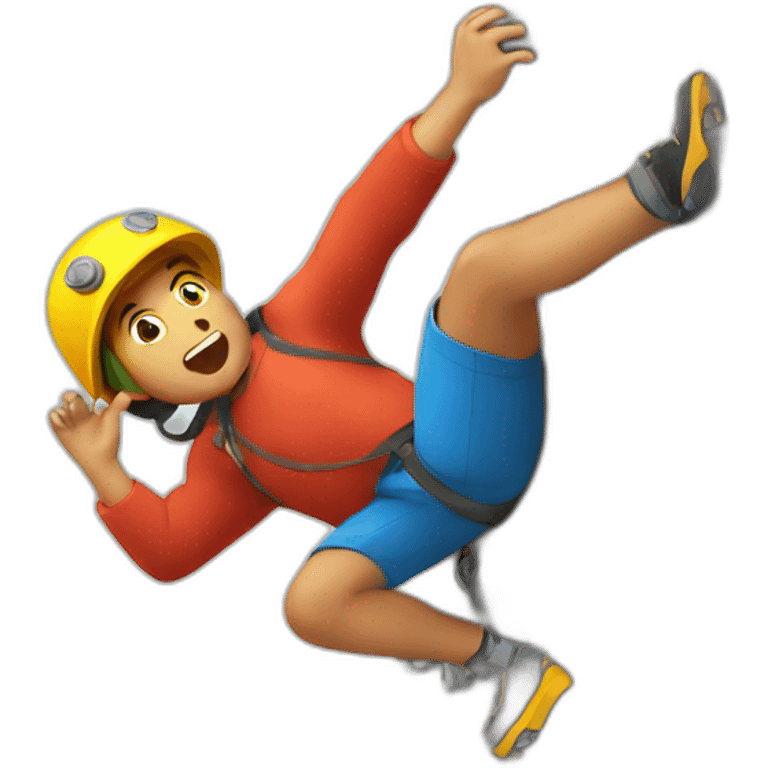 falling rock climbing  emoji