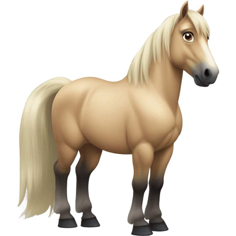 Norwegian fjord horse emoji