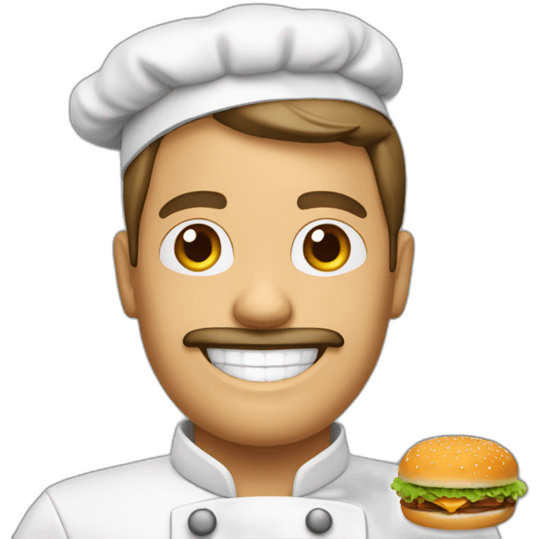 chef con hamburguesa emoji