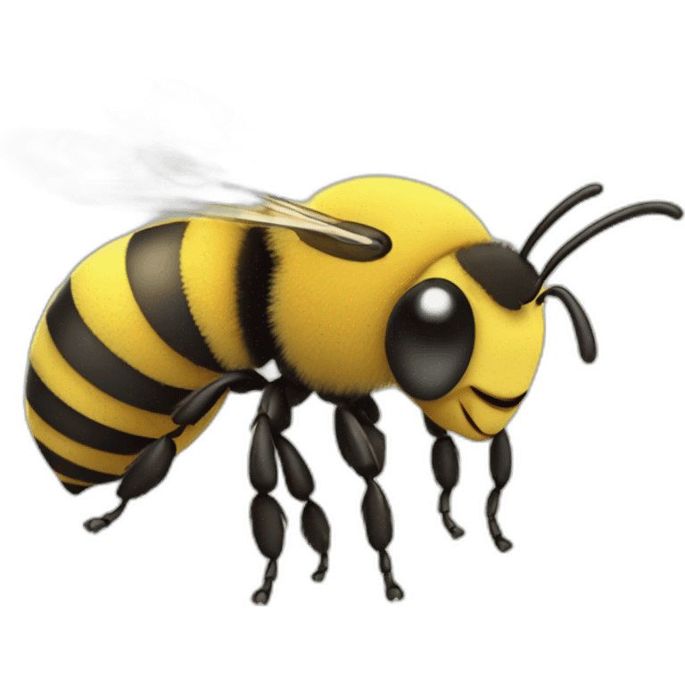 A cheerful bee emoji