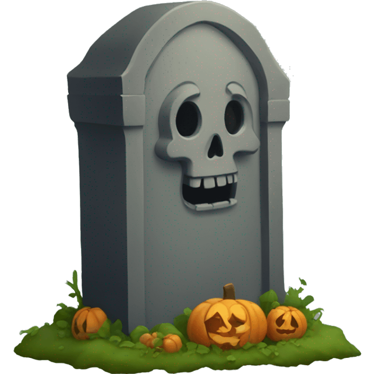 halloween grave emoji