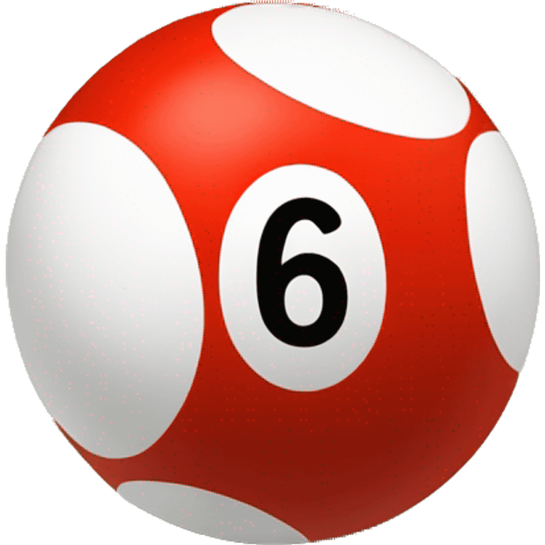 Boule de billard avec le numéro 6 dessus emoji