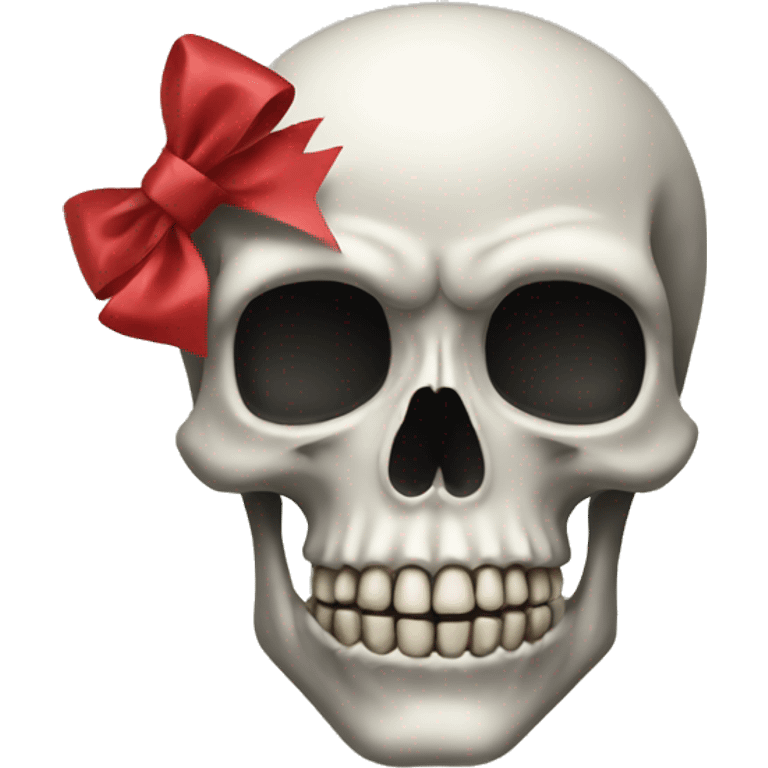 Skull with bow emoji