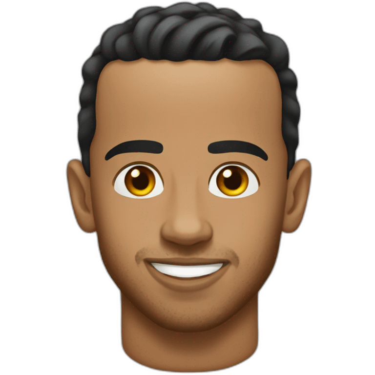 Lewis Hamilton face with no hat emoji