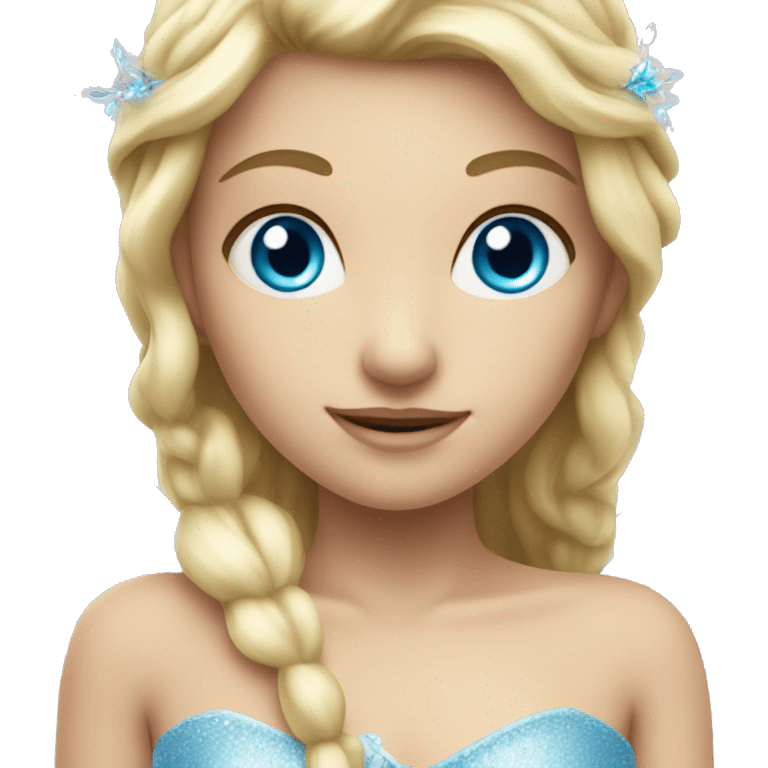 Blonde fairy princess with blue eyes emoji