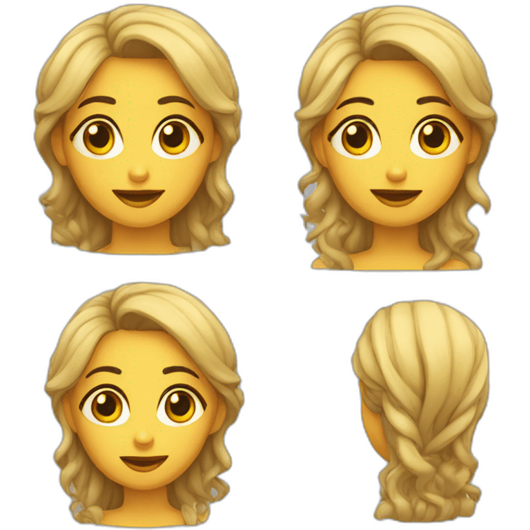 chica con anteojos y rulos emoji