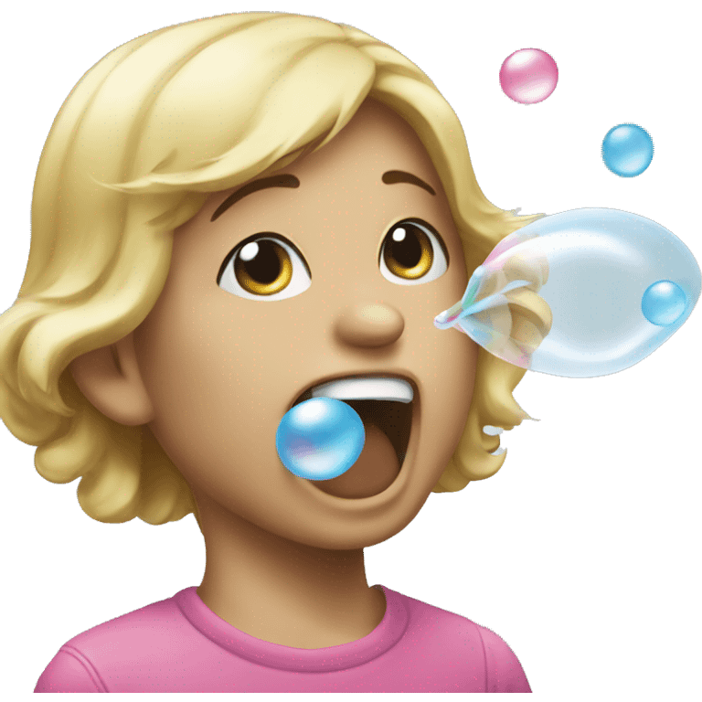 blowing bubbles gum  emoji