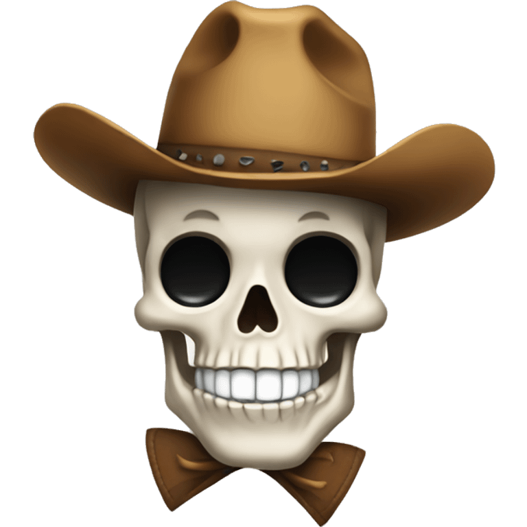 Dancing skeleton with a cowboy hat emoji