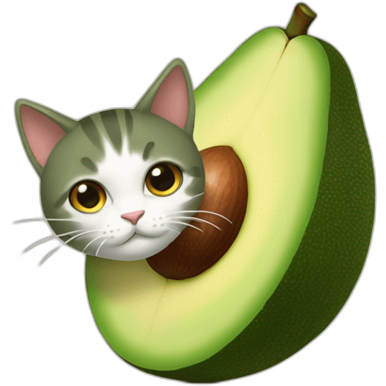 Avocado cat emoji