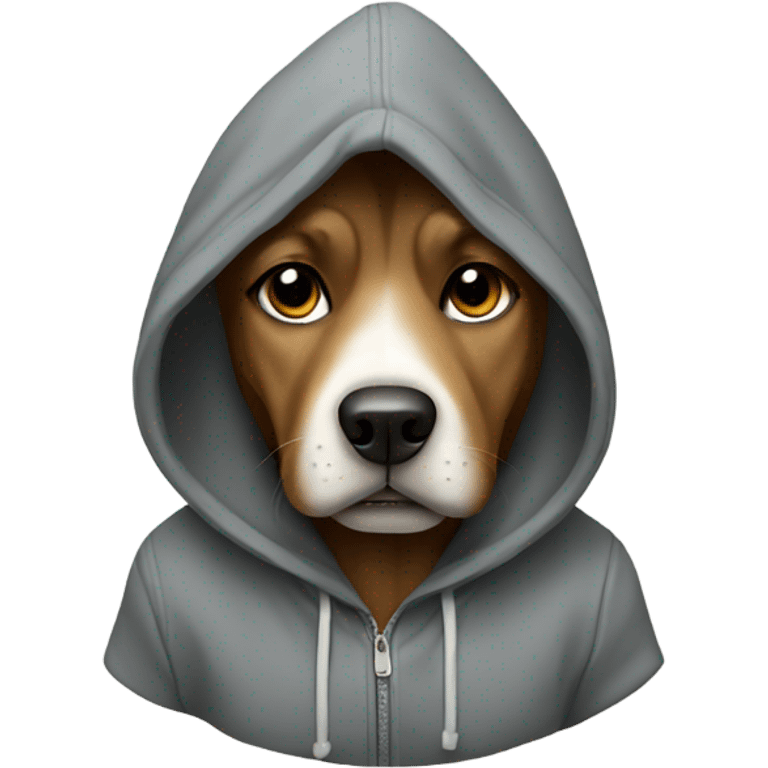 Dog wearing a hoodie  emoji