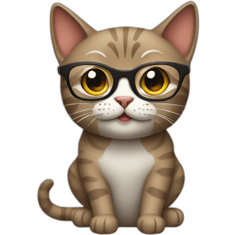 Cat with glasses  emoji