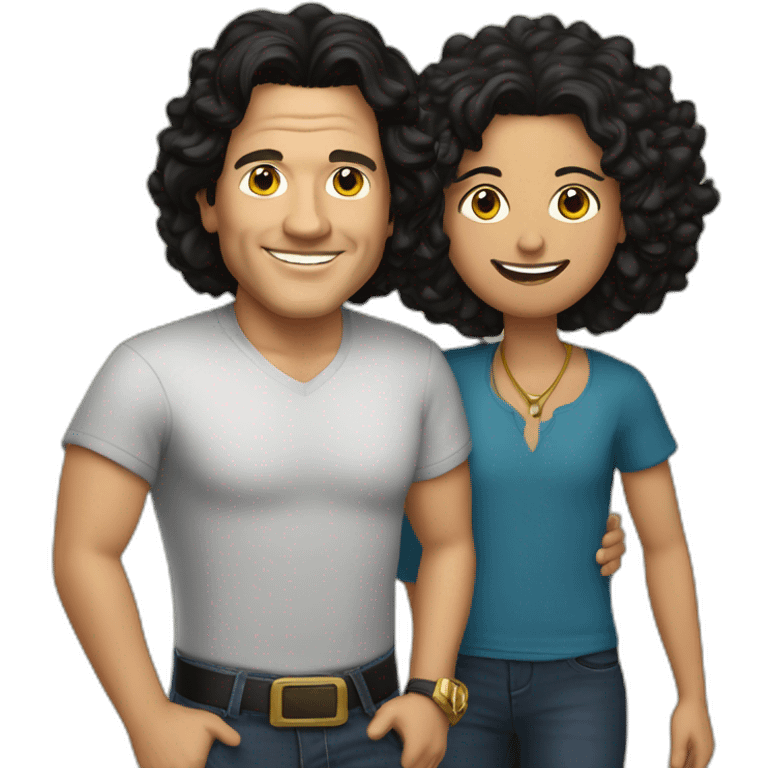 Carlos vives with an adult man colombian short black hair emoji