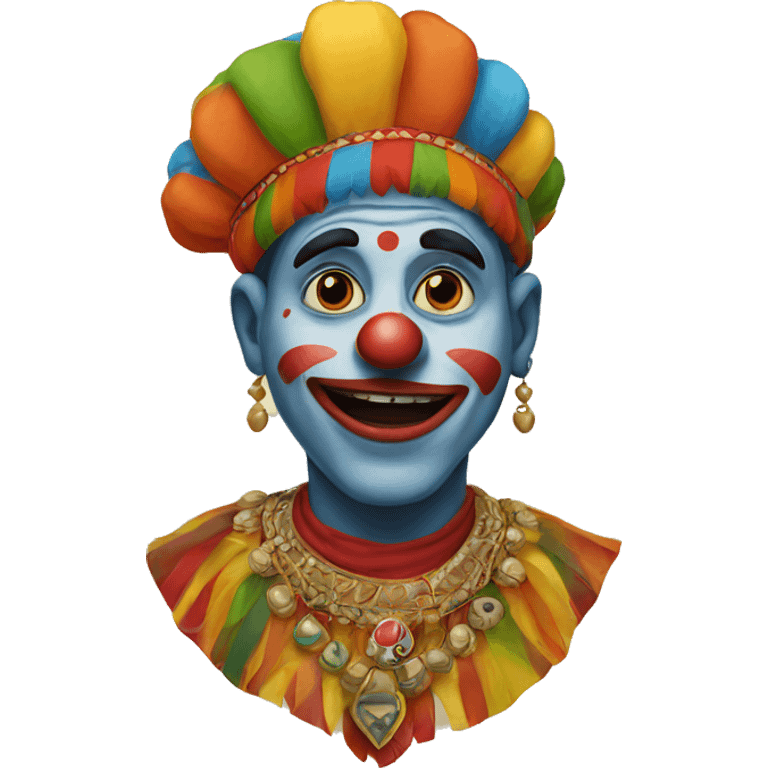 Indian clown emoji